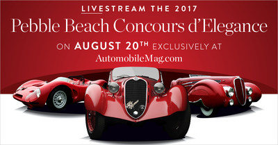 Pebble Beach Concours d'Elegance and AUTOMOBILE Announce Pebble Beach Concours Livestream