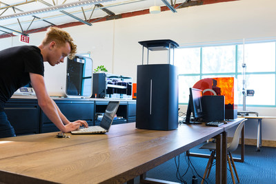 A Techniplas employee works on a project with a new Nexa3D printer at the company’s new Additive Manufacturing Center in Ventura, Calif. (Photo by Laurent Leger Adame for Techniplas)