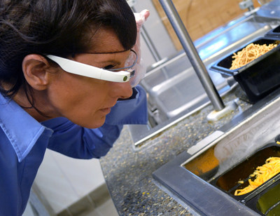Kelly Harris of NSF International conducts an EyeSucceed remote food safety and quality audit. EyeSucceed, a food industry technology company, was recognized as a Glass Partner for food industry applications of Glass on July 18, 2017.