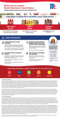 McCormick Acquisition Fact Sheet