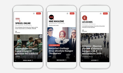 In response to its growing readership in Europe, 90 top publications from France, Germany, U.K., Italy and Spain join Flipboard, improving the overall content quality for Flipboard’s European readers.