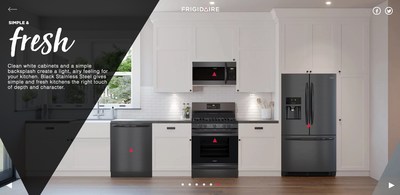 Virtual kitchen tours on Frigidaire.com gives consumers a chance to experience the collection’s versatility in a variety of design settings
