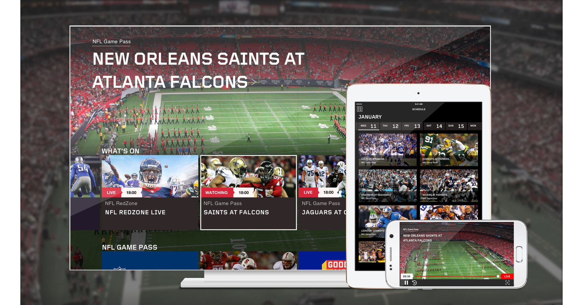 Live Sports Streaming Service DAZN Launches with Exclusive NFL Game Pass  and NFL Redzone Rights in Canada