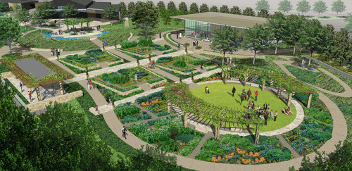Opening on October 3, the Dallas Arboretum and Botanical Garden debuts A Tasteful Place, a 3.5 acre edible display garden, complete with a newly developed lagoon and meandering walkways, thus providing a year-round destination. The $12 million garden was inspired by the movement toward growing and eating sustainable fresh, locally grown food.