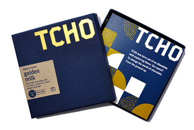 TCHO Maker's Series micro batch no.1, Golden Milk Chocolate bar, 45%.