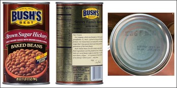 [July 22, 2017]: BUSH’S BEST® BROWN SUGAR HICKORY BAKED BEANS Voluntary Recall - 28 ounce with UPC of 0 39400 01977 0 and Lot Codes 6097S GF and 6097P GF with Best By date of Jun 2019 (PRNewsfoto/Bush Brothers & Company)