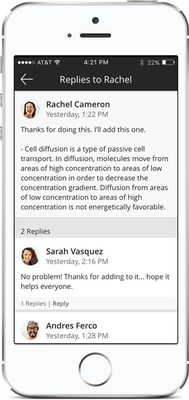 Blackboard Instructor makes it easy for educators to communicate with their students on-the-go with mobile access to discussion board threads.
