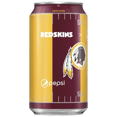 In July 2017, the Washington Redskins and PepsiCo announced a long-term partnership making PepsiCo the official and exclusive non-alcoholic beverage and snack provider for the team and FedExField. Pepsi will release limited-edition Redskins can this fall in the Baltimore/Washington, D.C. area. (PRNewsfoto/PepsiCo)