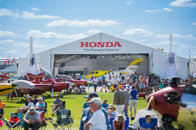 HondaJet on display at 2017 EAA AirVenture Oshkosh.