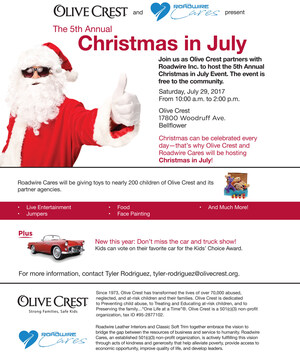 Roadwire Cares Joins Forces With Olive Crest To Present Christmas In July