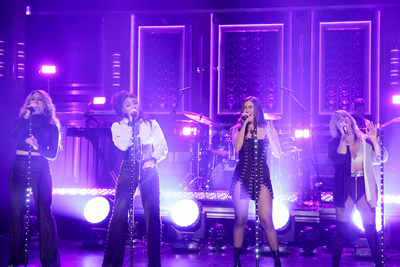 THE TONIGHT SHOW STARRING JIMMY FALLON -- Episode 0710 -- Pictured: (l-r) Dinah Jane, Normani Kordei, Lauren Jauregui, Ally Brooke of Musical Guest "Fifth Harmony" perform "Down" on July 24, 2017 -- (Photo by: Andrew Lipovsky/NBC/NBCU Photo Bank)