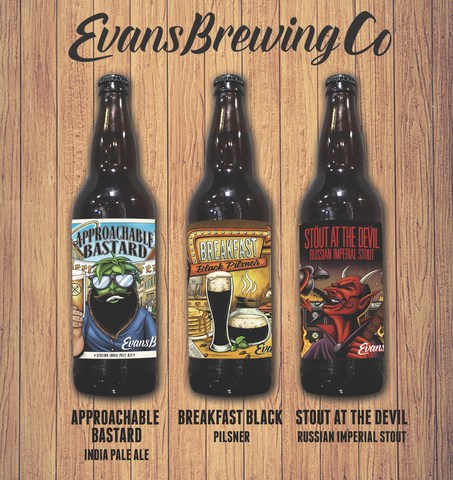 Evans Brewing Co. set to release three new bottle offerings