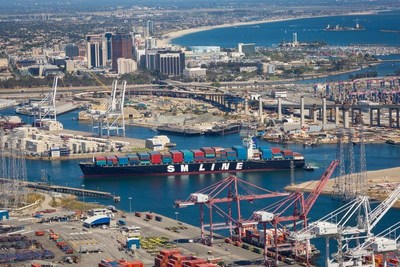 The Ports of Long Beach and Los Angeles are key hubs for Union Pacific’s international intermodal business. Photo courtesy of the Port of Long Beach.