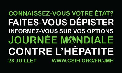 Logo: Journe mondiale contre l'hpatite (Groupe CNW/Socit canadienne de sant internationale (SCSI))