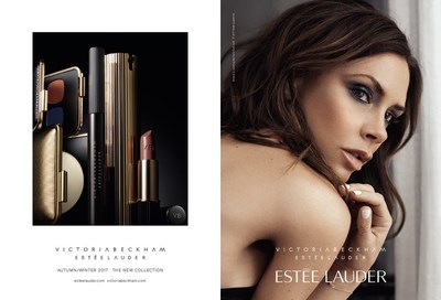 Victoria Beckham fronts the advertising campaign for the new Victoria Beckham Estée Lauder makeup collection debuting in September. Photo credit for Victoria’s image: Lachlan Bailey. Photo credit for product image: Kanji Ishii.