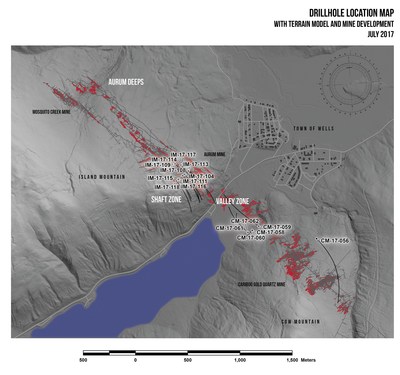 Drillhole Location Map (CNW Group/Barkerville Gold Mines Ltd.)