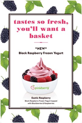 Pinkberry Announces Black Raspberry Frozen Yogurt as New Limited Time Flavor.