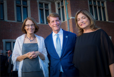 The photo is from the recent Hackensack University Medical Center Foundation Endowed Chair Investiture.  From left: Dr. Bonita Stanton, founding dean of Seton Hall-Hackensack Meridian School of Medicine, Robert C. Garrett, co-CEO of Hackensack Meridian Health, his wife Laura C. Garrett, founder of Realtime Nutrition.