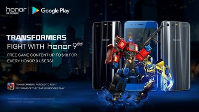 Honor 9 users can now enjoy Google Play's "Transformers: Forged to Fight" gaming package