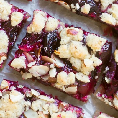 Sweet Cherry Almond Bars (Adapted from Just So Tasty)