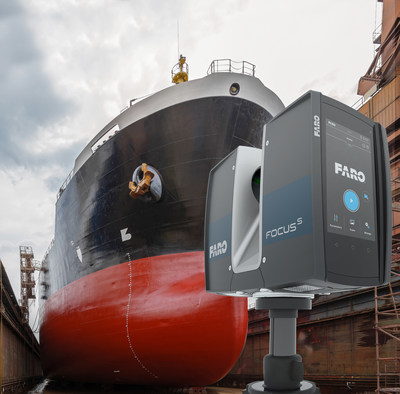 Scanning hulls on dry-docks is an ideal application for the FARO Focus S 70 Laser Scanner.
