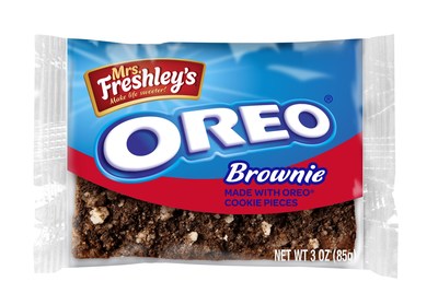 Award-winning snack brand Mrs. Freshley's and OREO® Cookies have joined forces to introduce Mrs. Freshley's Brownie Made with OREO® Cookie Pieces