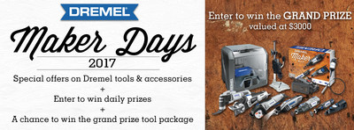 Starting Aug. 1 and running through Sept. 4 on DremelMakerDays.com, Dremel will host a digital calendar of daily sweepstakes and product offers through various retail partners.
