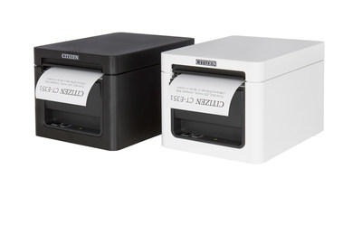 The CT-E351 is Citizen's newest, stylish, front-exit 3-inch receipt printer available in stunning black or pure white.