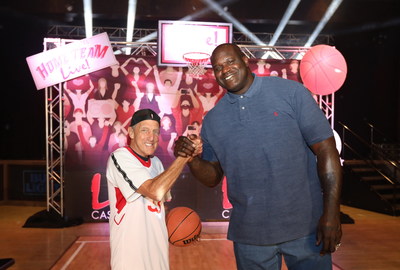 In a real-life “David vs Goliath” battle at Live! Casino & Hotel, NBA Hall of Famer and 4-time NBA Champion Shaquille O’Neal took on David Cordish, Chairman of The Cordish Companies, in a head to head free-throw competition. The Megastar vs Mogul fight ended in a tie, when both made their sudden death shots after draining three of six throws.