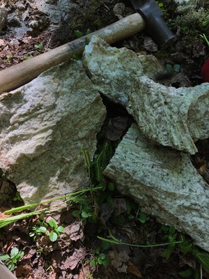 Grab samples found in the Parole Lake region. (CNW Group/Rock Tech Lithium Inc.)