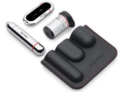One Drop wireless blood glucose monitoring system with unlimited test strips (PRNewsfoto/One Drop) One Drop wireless blood glucose monitoring system with unlimited test strips (PRNewsfoto/One Drop)
