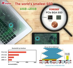 Longsys' World-First 11.5x13mm NVMe BGA SSD Drives New Mobile User Experience