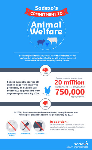 Sodexo Cracks its Commitment to Buy Cage-Free Eggs and Open Sow Housed Pork in the U.S.