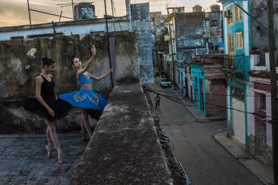 Leysis Quesada Vera--Avril and Thalia on the rooftop, Havana, 2017 (Annenberg Space for Photography)