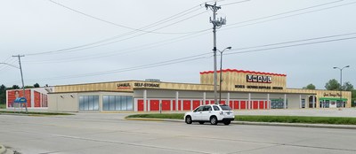 A rendering of U-Haul Moving & Storage of Morningside, a former Kmart® store at 1501 E. McGalliard Road, when renovations are completed.