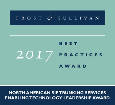 IntelePeer Receives 2017 North American SIP Trunking Services Enabling Technology Leadership Award