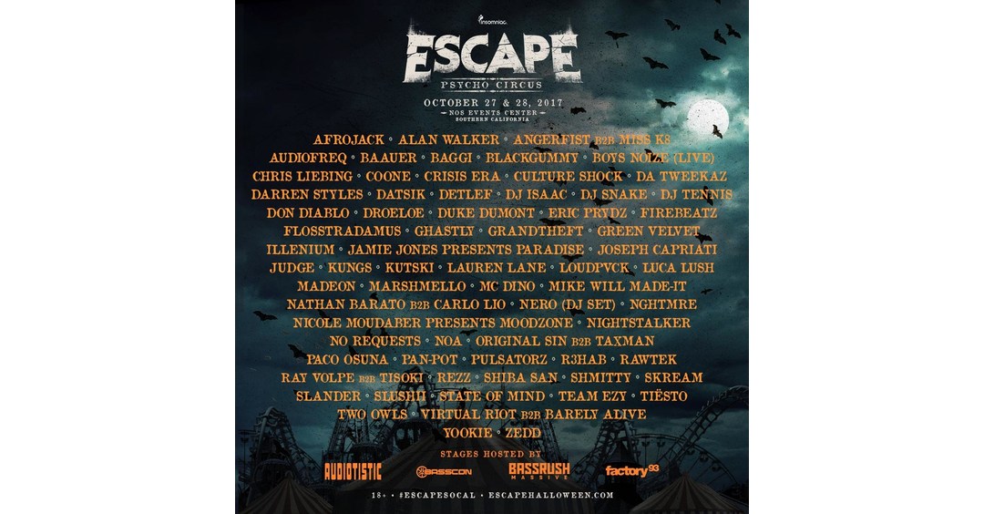 Insomniac Announces Official Lineup for 7th Annual Halloween Festival