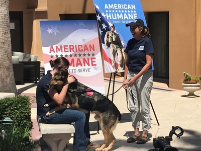 BATTLE BUDDIES, BACK TOGETHER AGAIN! After serving our nation together, Military Working Dog Rick and SSgt Amanda Cubbage were separated, never knowing if they would see each other again. Retired because of his age and health, MWD Rick was brought home to U.S. soil and this terrific team who kept our troops safe was reunited, thanks to American Humane with the generous support of Hallmark Channel USA, Hormel Foods, and American Humane donors.