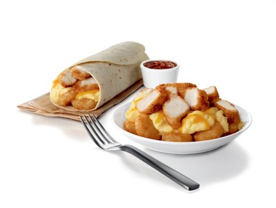 The new Hash Brown Scramble is available in a bowl or wrapped up in a flour tortilla as a burrito.