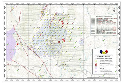 Figure 1, El Domo Deposit – Pierce Point Map (CNW Group/Salazar Resources Limited)