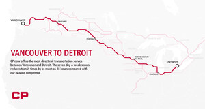 CP launches direct rail transportation service from Vancouver to Detroit