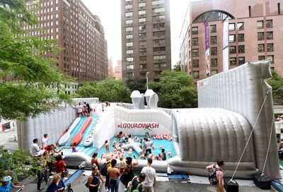 LG QuadWash Water Park, modeled after the new LG QuadWash dishwasher, tops-out at 6,750 square feet. The LG QuadWash Water Park has attracted nearly 200,000 festivalgoers during the first two Saturdays of August in New York City.