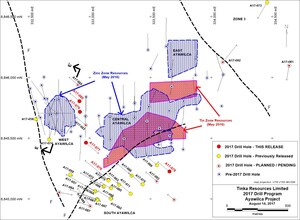 Tinka expands zinc mineralization at South &amp; West Ayawilca