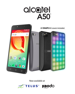 Mix, Match, and Customize the Alcatel A50™ Smartphone to Make It All Your Own - Coming August 18 to Telus and Koodo