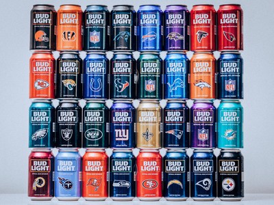 Bud Light announces 2017 NFL team cans