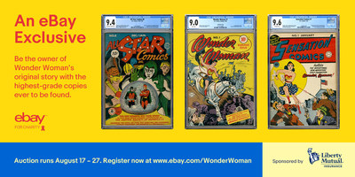 三本珍贵的漫画书通过eBay单独拍卖出售。部分收入将捐给国际非营利组织Trafficking Hope。