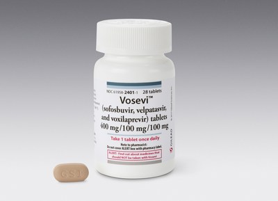 VOSEVI, premier traitement sous forme de comprim  prise uniquotidienne utilis comme traitement de deuxime intention contre le VHC, complte la gamme de traitements antiviraux  action directe  base de sofosbuvir de Gilead (Groupe CNW/Gilead Sciences, Inc.)