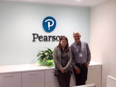 Hui Zhi, the CEO of DaDaABC with Mark Chernis, SVP/Strategic Partnerships and Investments at Pearson plc