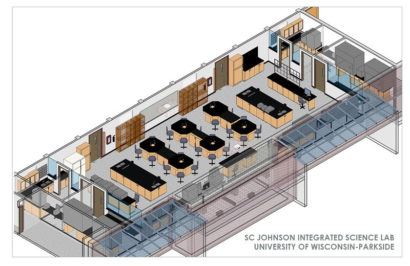 Rendering of the SC Johnson Integrated Science Lab at the University of Wisconsin-Parkside