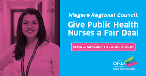 Niagara Public Health Nurses ask for Public's Support